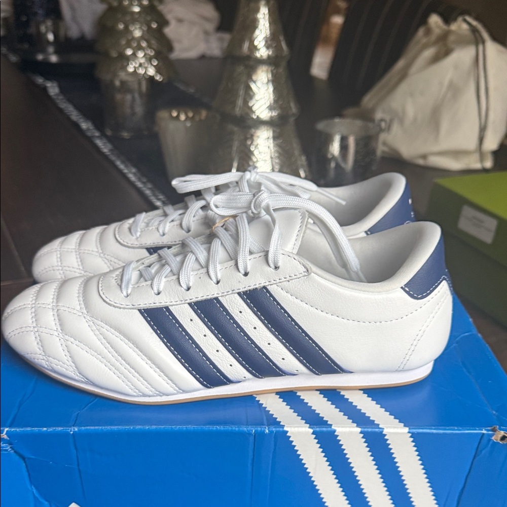 Adidas Women Taekwondo Lace  White and Navy Sneakers
